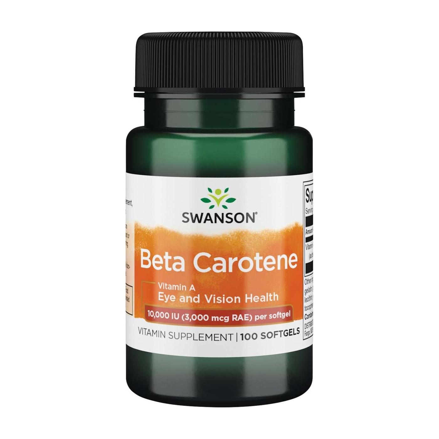 SWANSON, Beta karotenas (vitaminas a), 100 kaps.