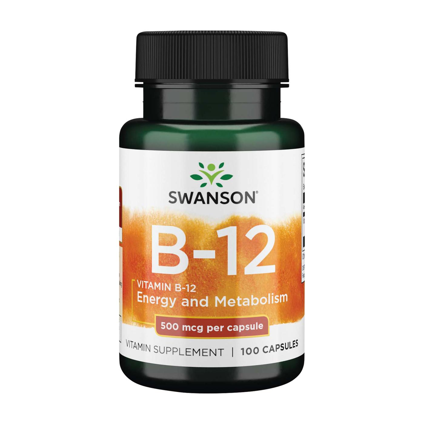 SWANSON, Vitaminas b12, 100 kaps.