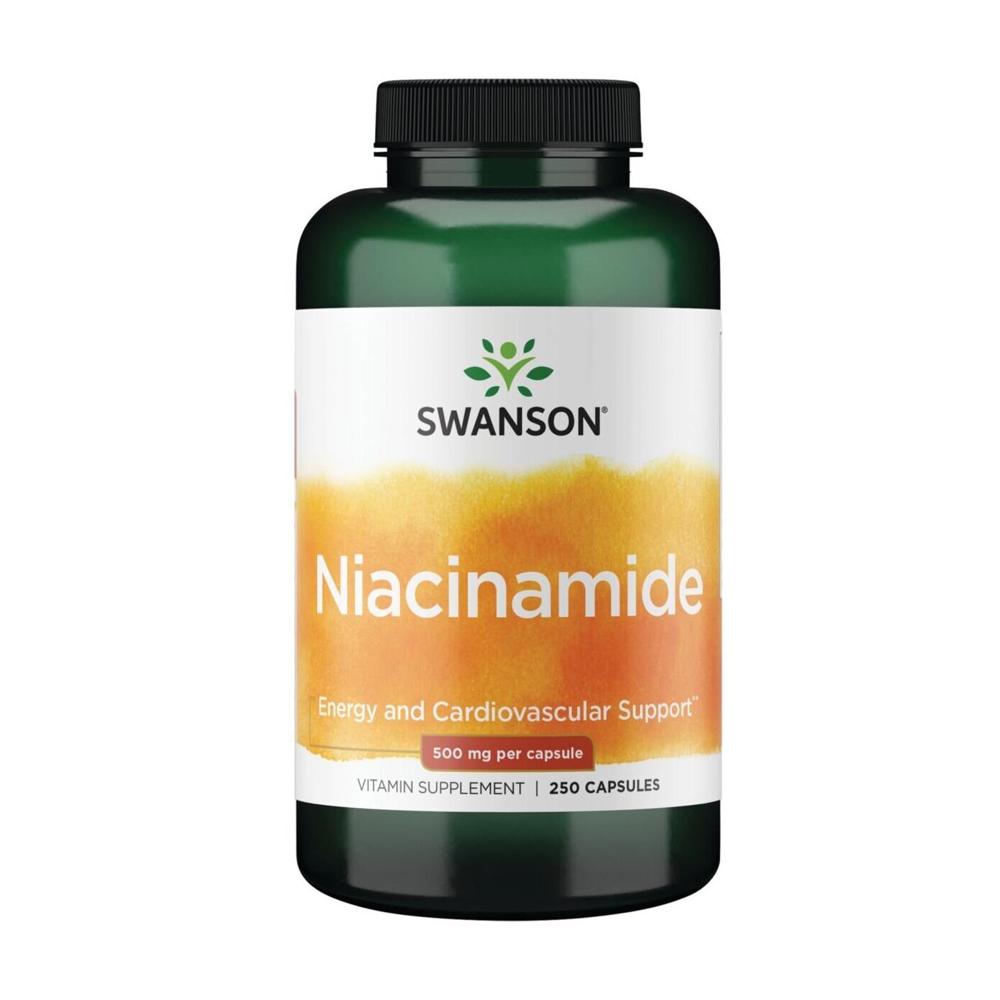 SWANSON, Vitaminas b3 (niacinas), 500 mg, 250 kaps.