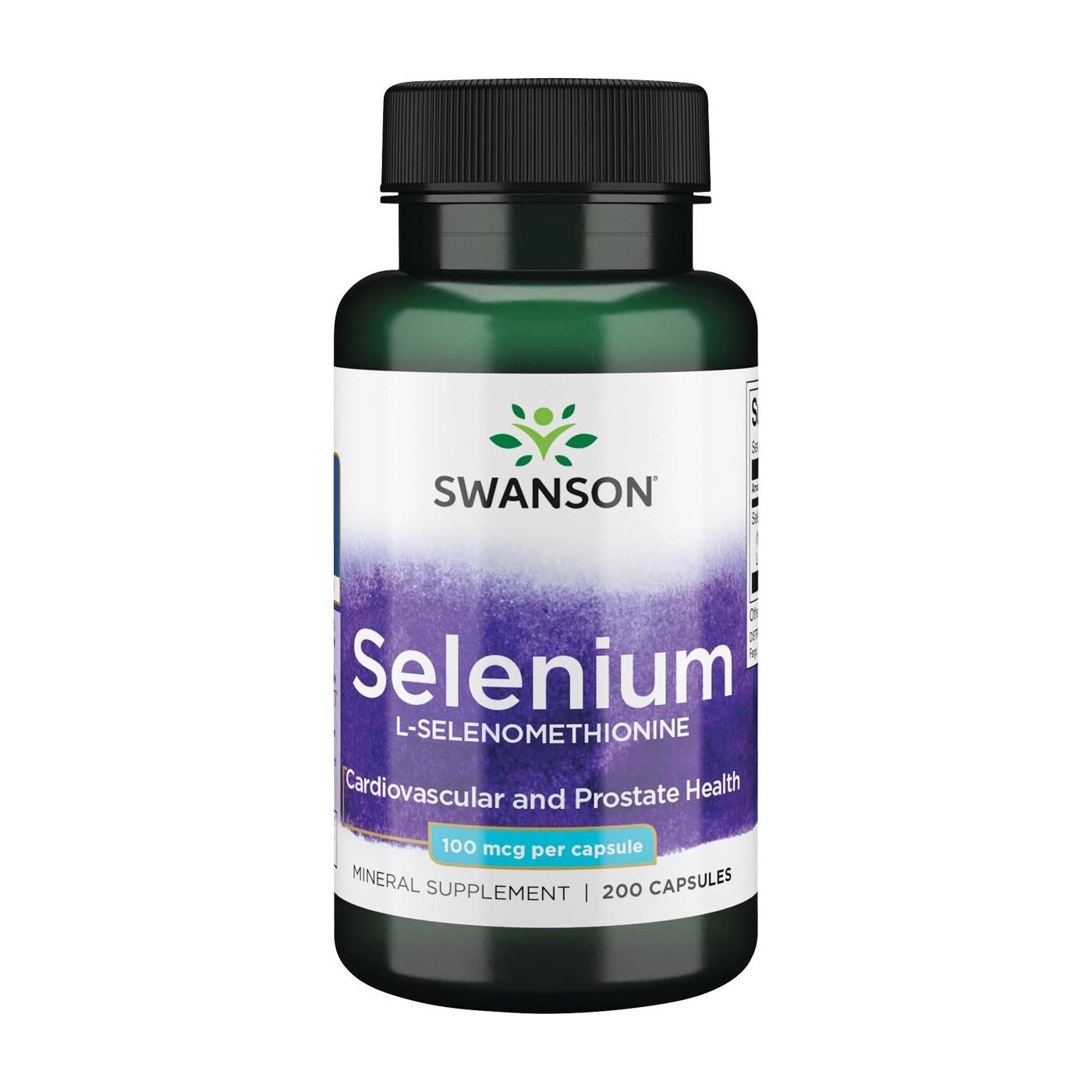 SWANSON, Selenas, 100 mcg, 200 kaps.
