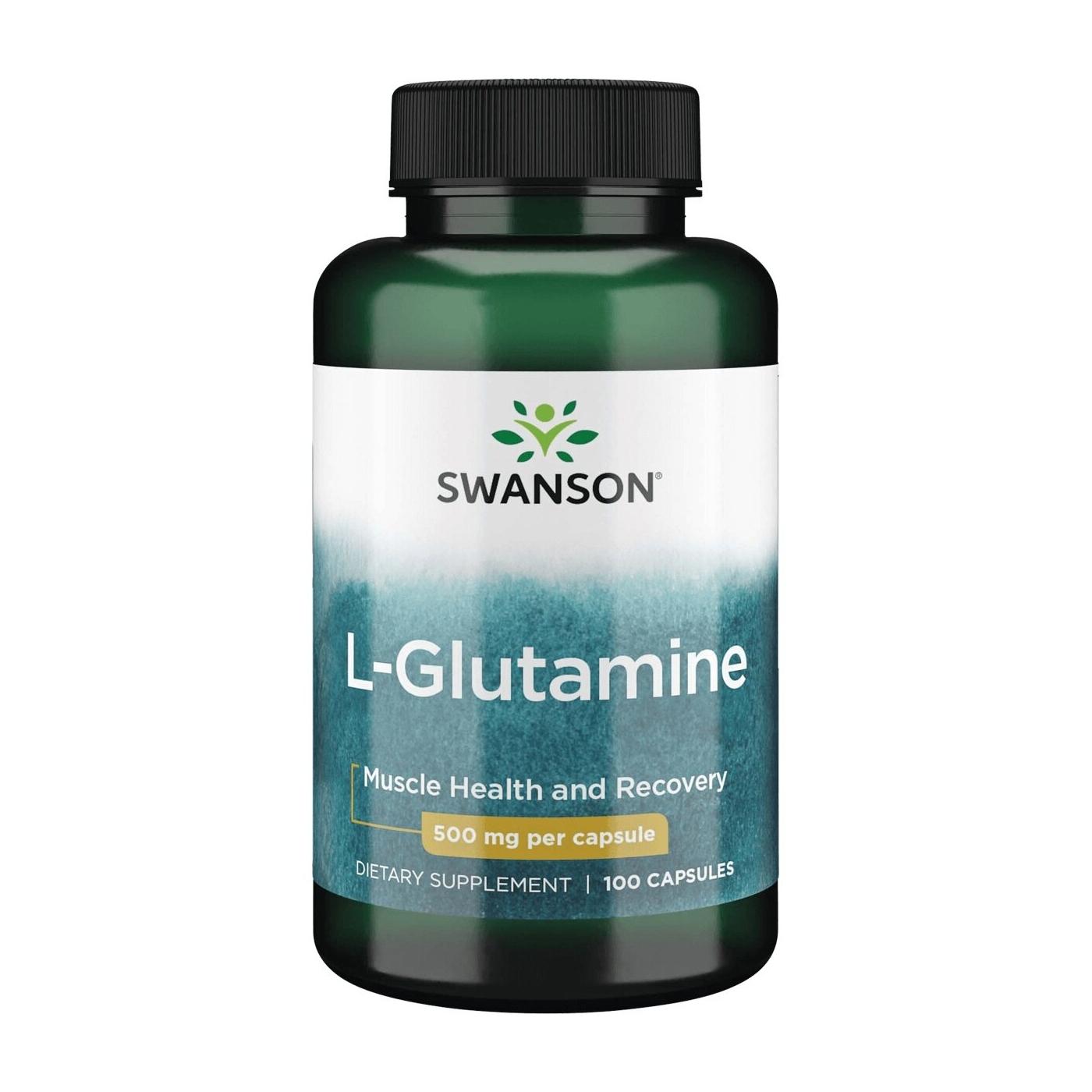 SWANSON, L-glutaminas, 500mg, 100 kaps.