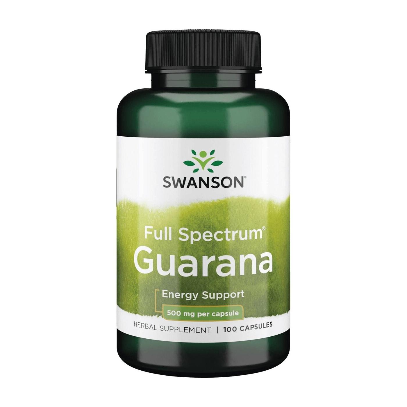 SWANSON, Guarana, 500mg, 100 kaps.