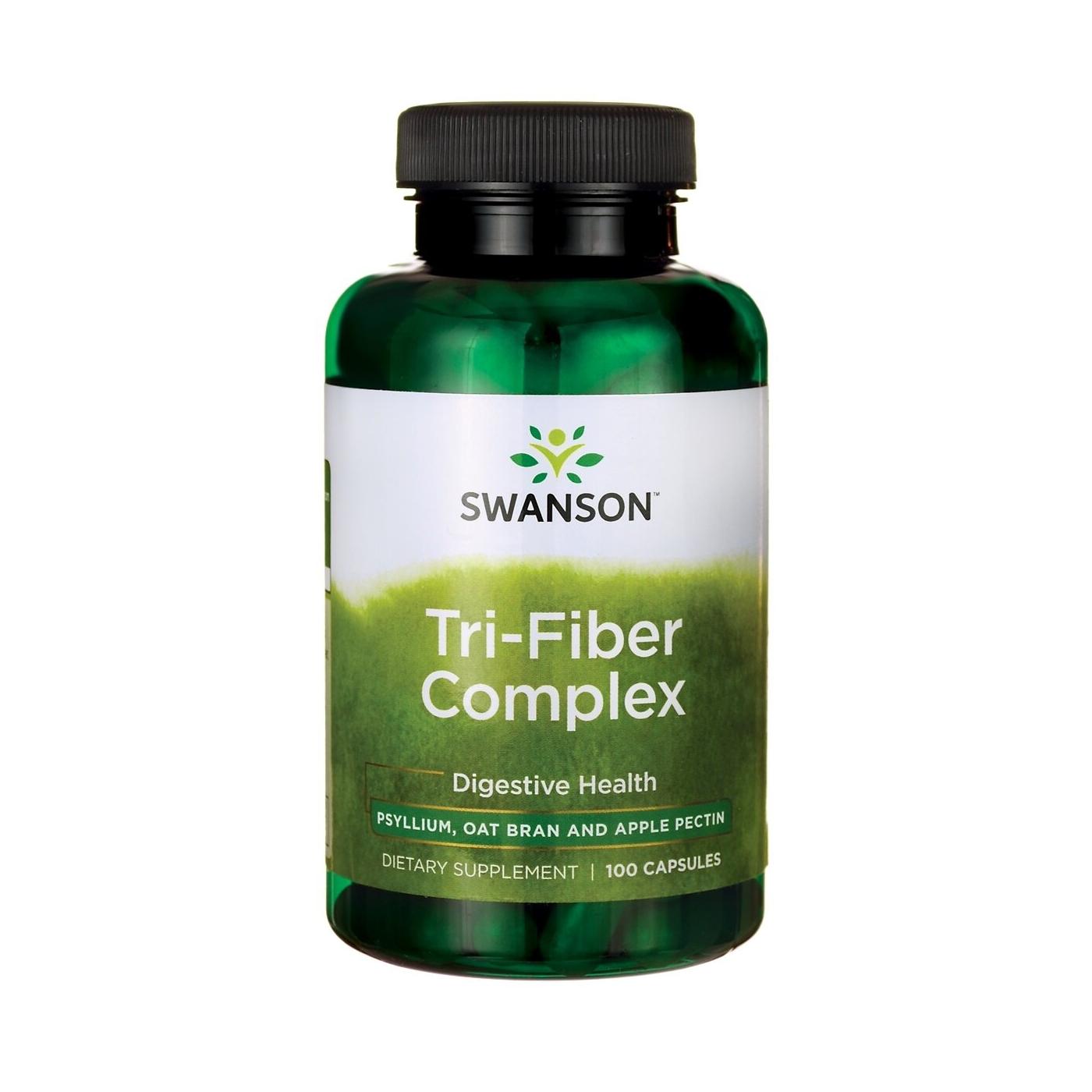 SWANSON, Tri-fiber maistinės skaidulos, 100 kaps.