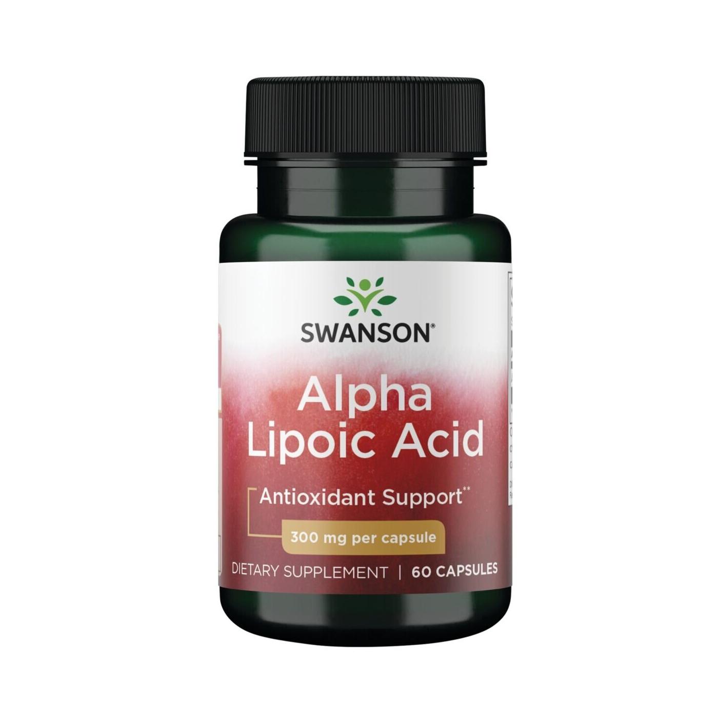 SWANSON, Alfa lipoinė rūgštis, 300 mg, 60 kaps.