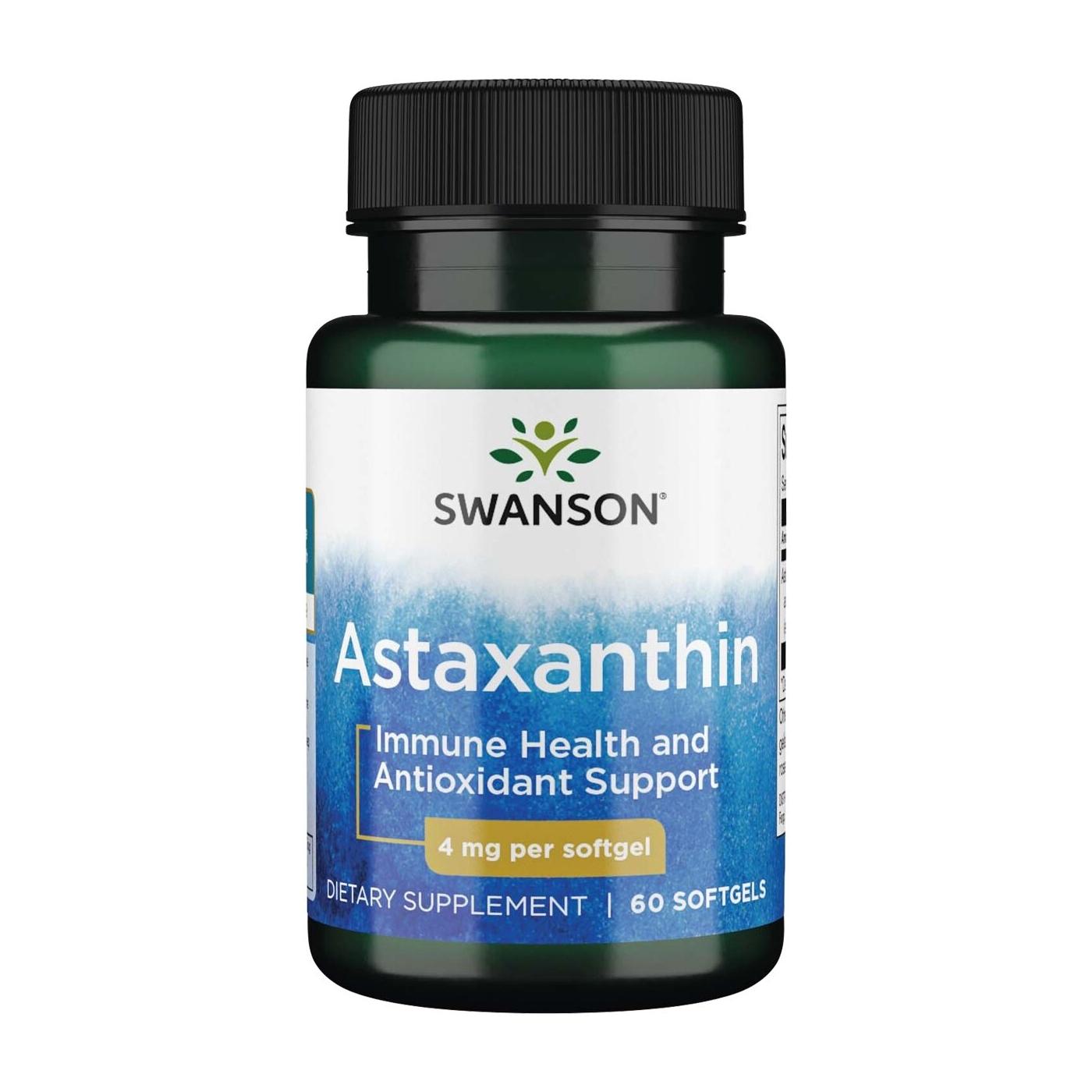 SWANSON, Astaksantinas natūralus, 4 mg, 60 kaps.