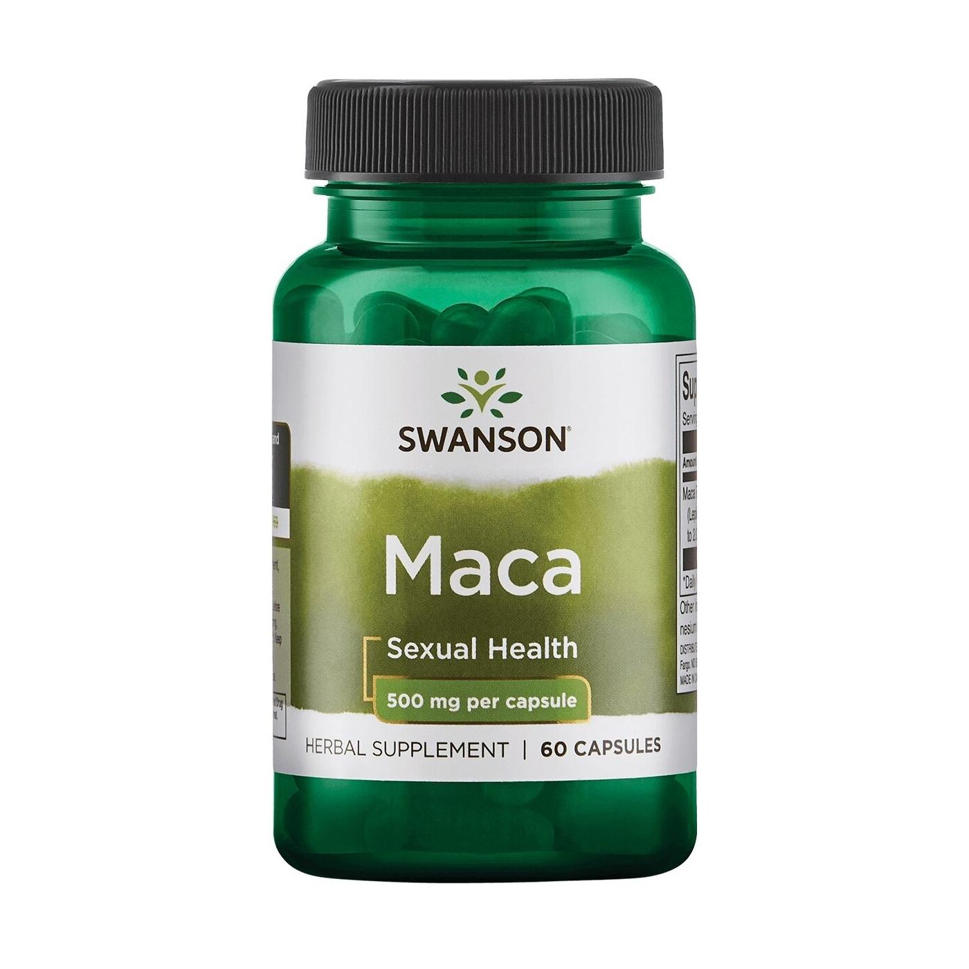 SWANSON, Maca, 500 mg, 60 kaps.