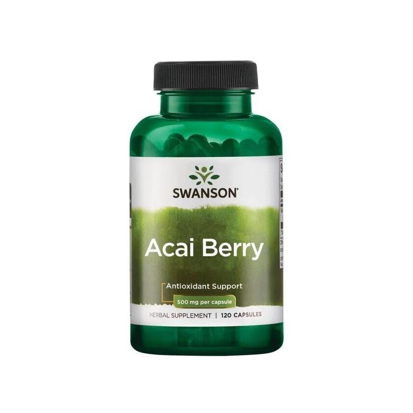 SWANSON, Acai uogų ekstraktas, 500mg, 120 kaps.