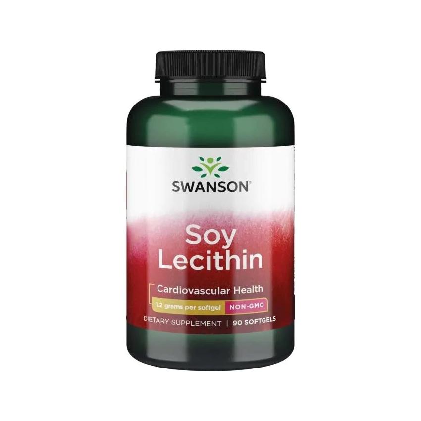 SWANSON, Lecitinas (be gmo), 1200mg, 90 kaps.