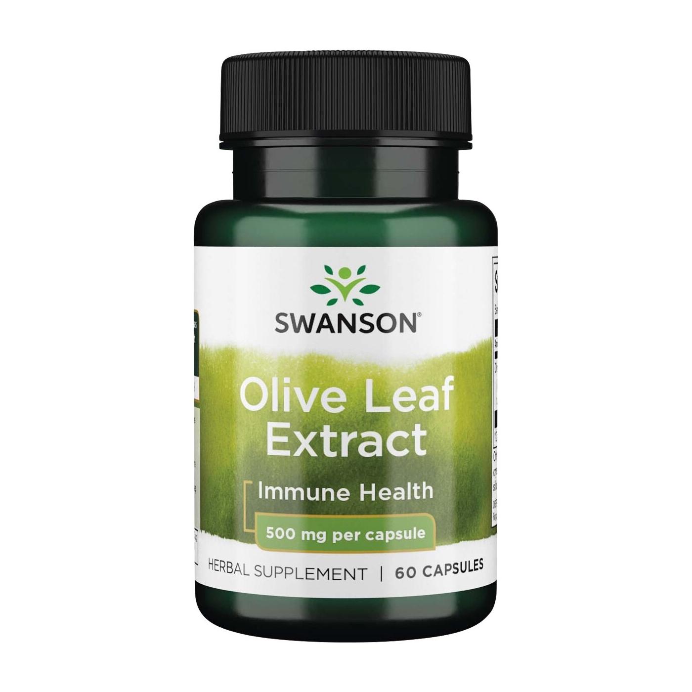 SWANSON, Alyvuogių lapų (oleuropein) ekstraktas, 500mg, 60 kaps.