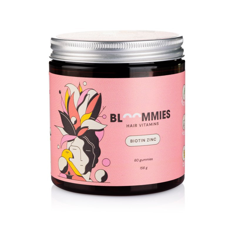 BLOOMMIES vitaminai plaukams, 60 kramtomųjų guminukų