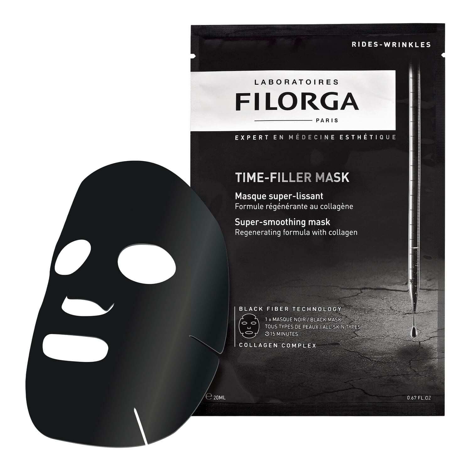 FILORGA lakštinė veido kaukė odai su ryškėjančiomis raukšlėmis TIME-FILLER MASK, 1 vnt., 23 g