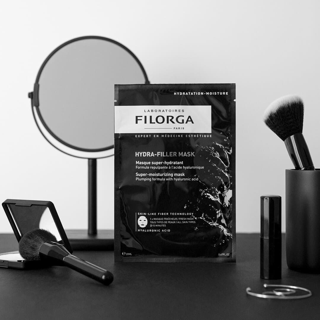 FILORGA lakštinė veido kaukė brandžiai, dehidratuotai odai HYDRA-FILLER MASK, 1 vnt.