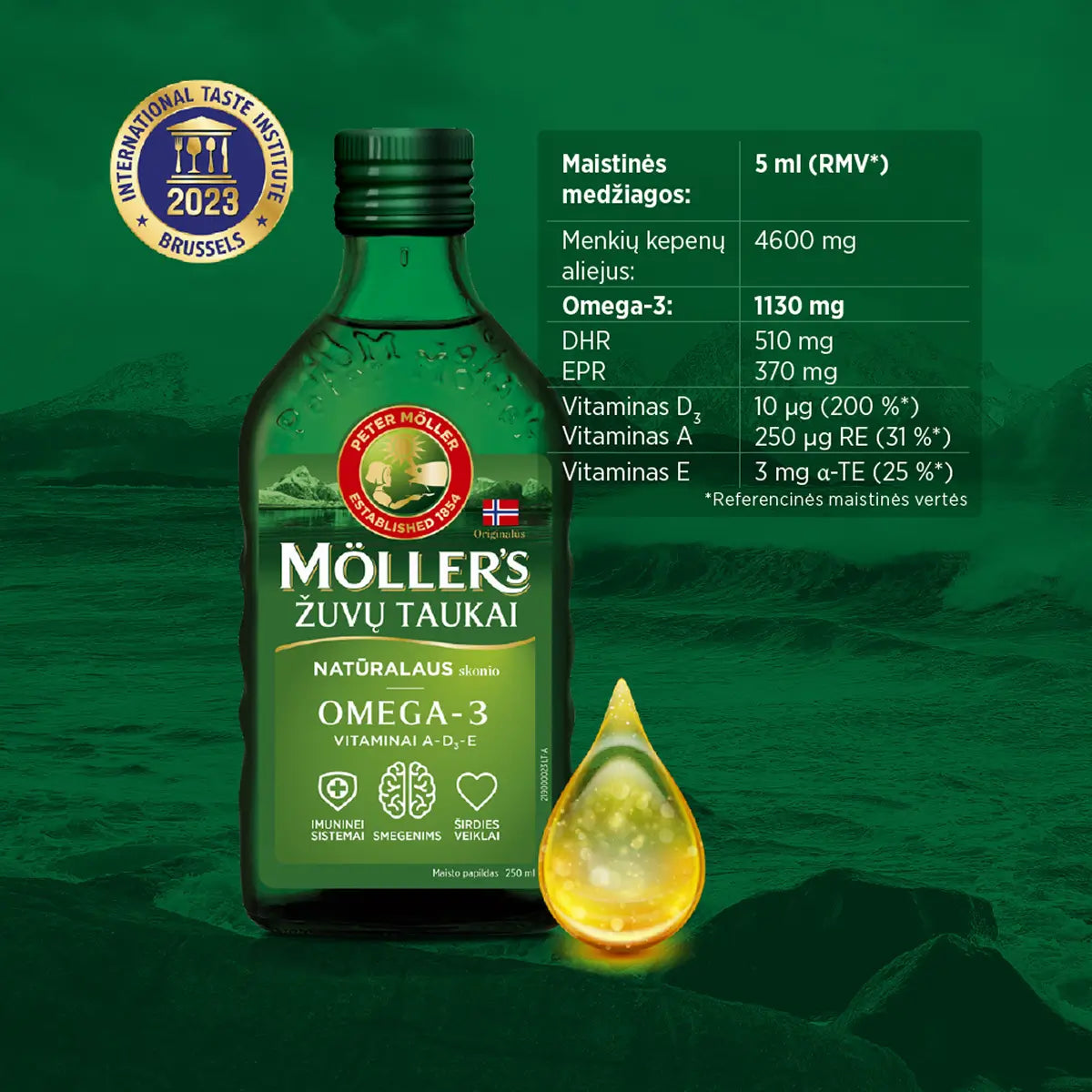 MOLLER'S žuvų taukai, 250 ml