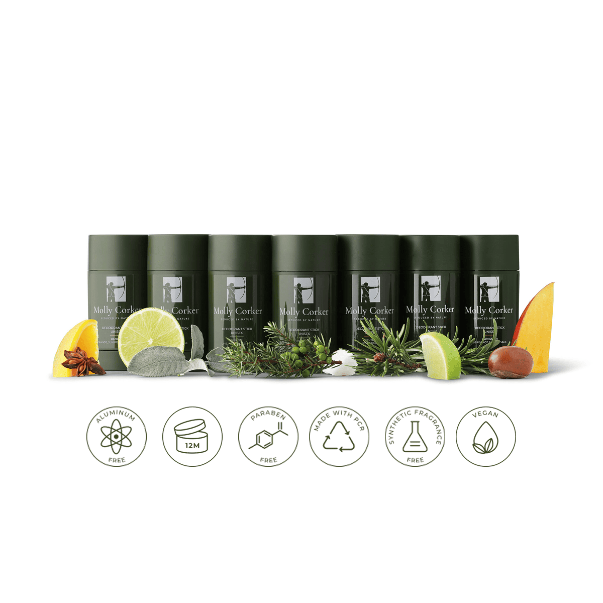 Molly Corker natūralus bekvapis dezodorantas NEUTRAL extra strenght, 75 gr.