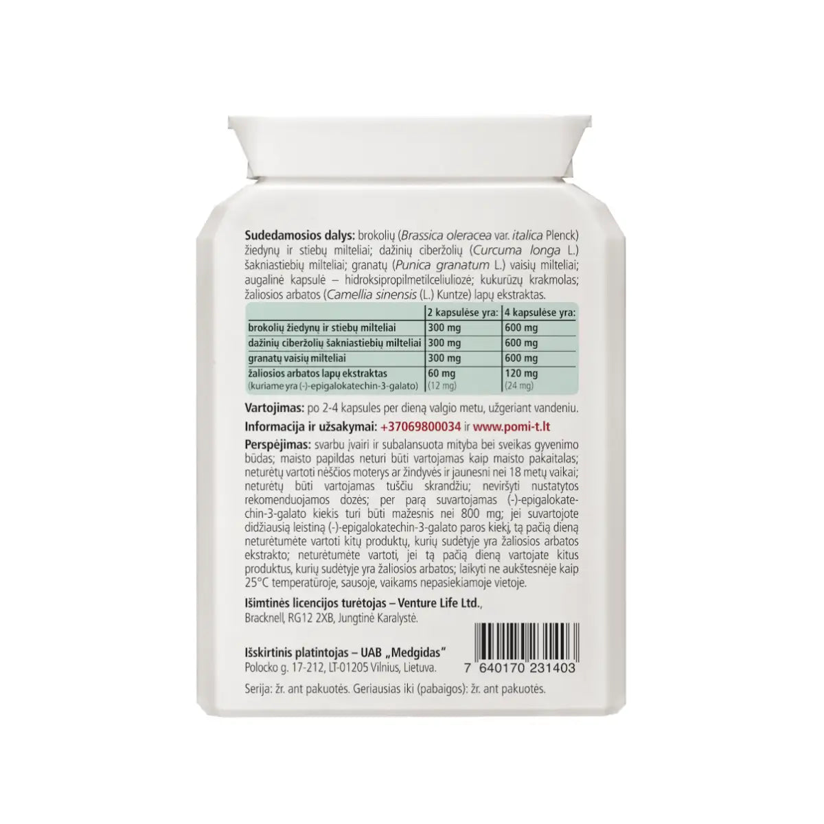 POMI-T, 60 kapsulių 2vnt.