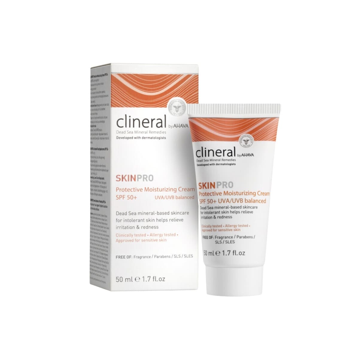 AHAVA CLINERAL SKINPRO drėkinamasis apsauginis kremas SPF 50, 50 ml