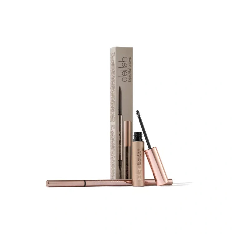 DELILAH išsukamo antakių pieštuko ir antakių formavimo gelio rinkinys BEAUTIFUL BROWS , 1vnt
