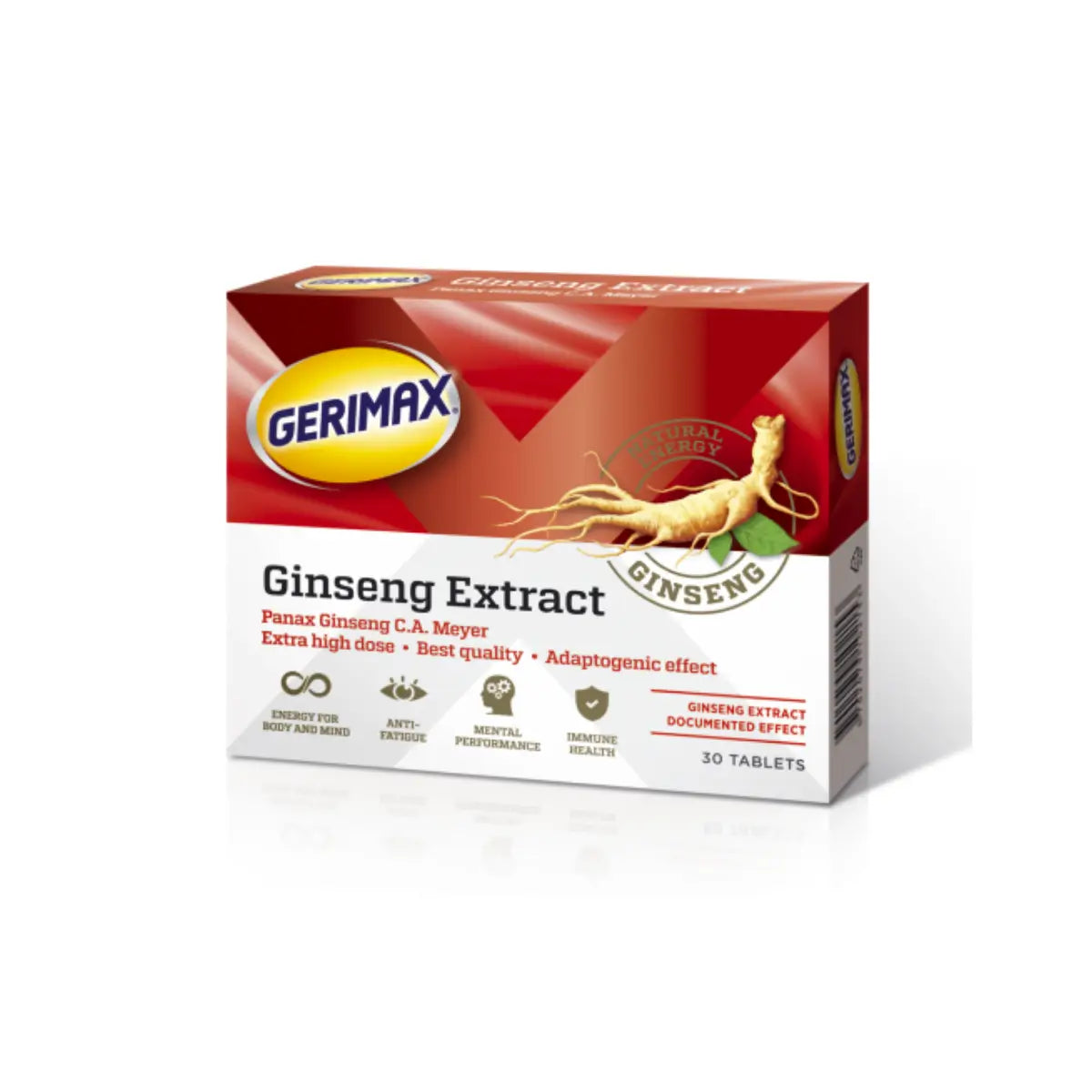 GERIMAX GINSENG EXTRACT 200 mg, 30 tablečių