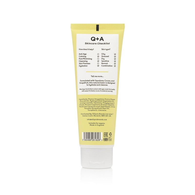 Q+A, Grapefruit Cleansing Balm Valomasis veido balzamas, 125ml