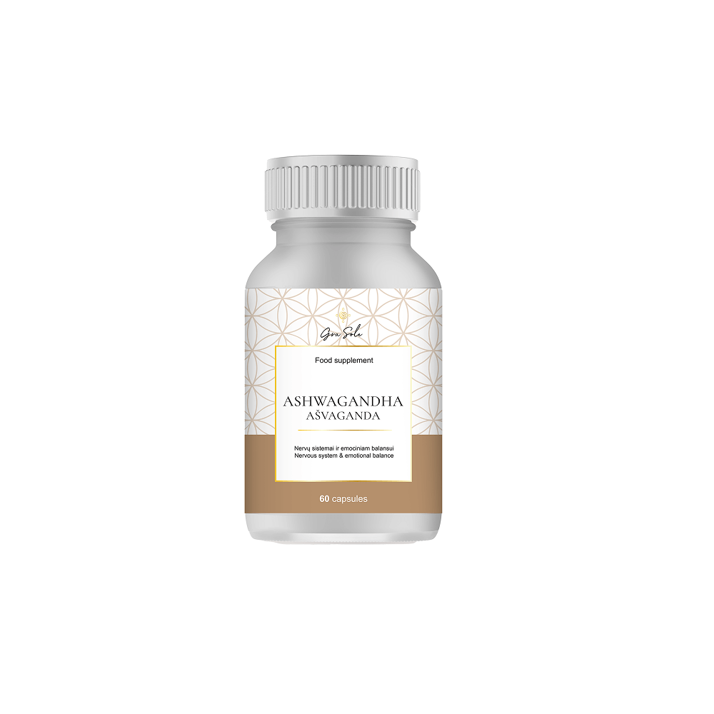 GRASOLE, ASHWAGANDHA, 60 kapsulių