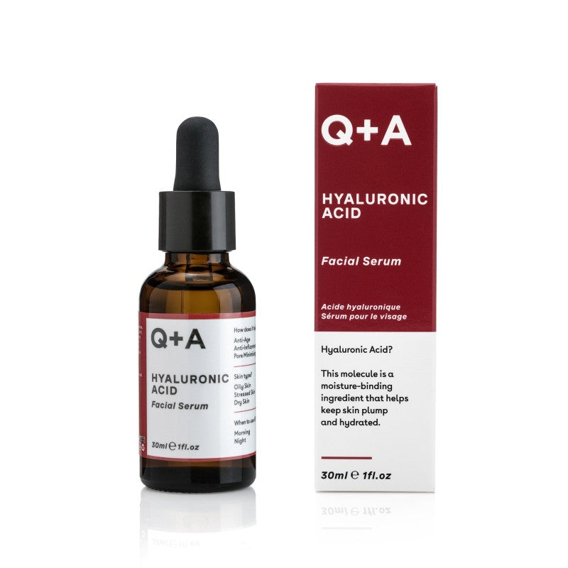 Q+A, Hyaluronic Acid Facial Serum Hialurono serumas, 30ml