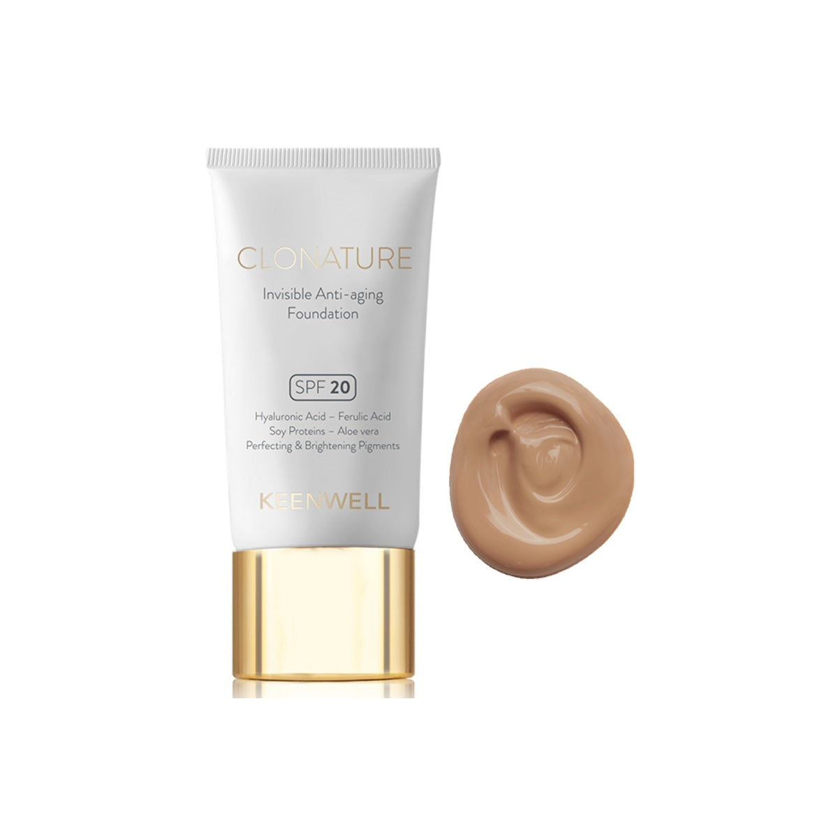 KEENWELL CLONATURE jauninantis makiažo pagrindas SPF20, 30 ml