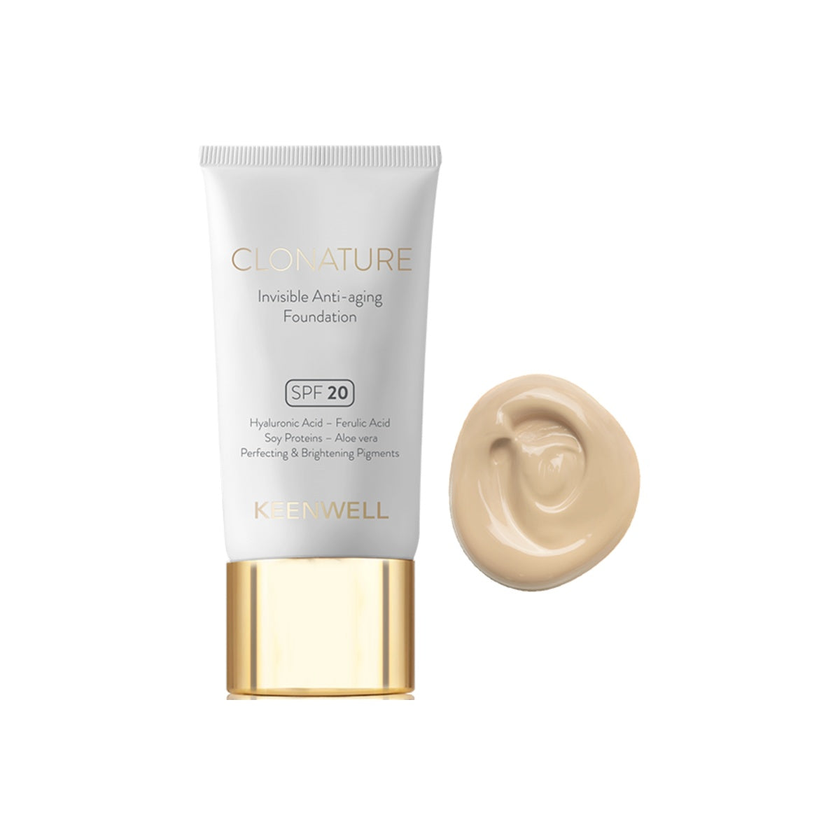KEENWELL CLONATURE jauninantis makiažo pagrindas SPF20, 30 ml