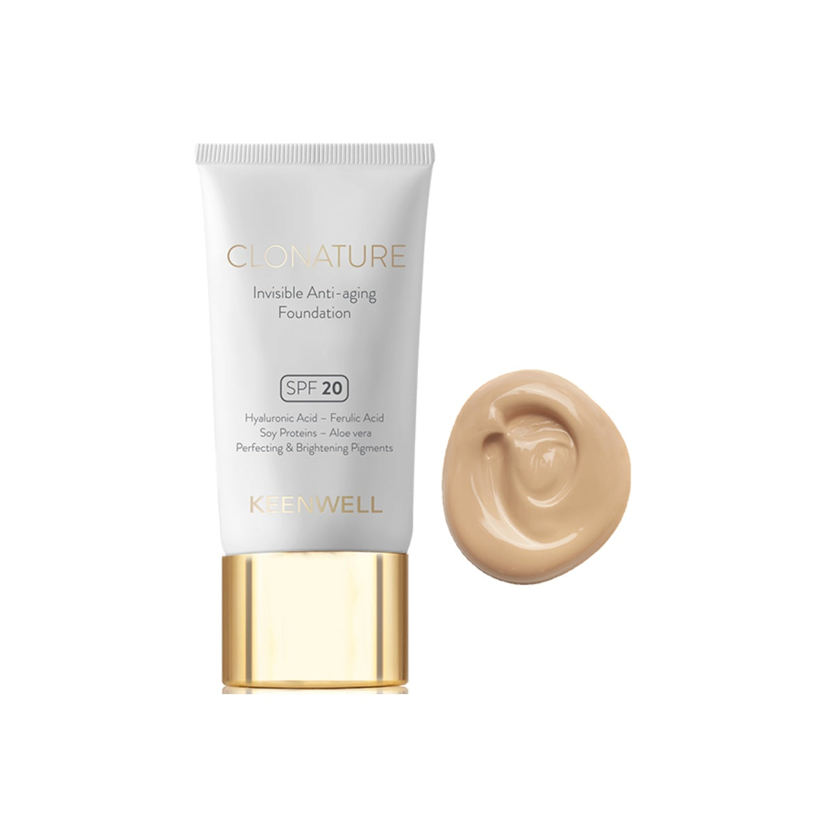 KEENWELL CLONATURE jauninantis makiažo pagrindas SPF20, 30 ml