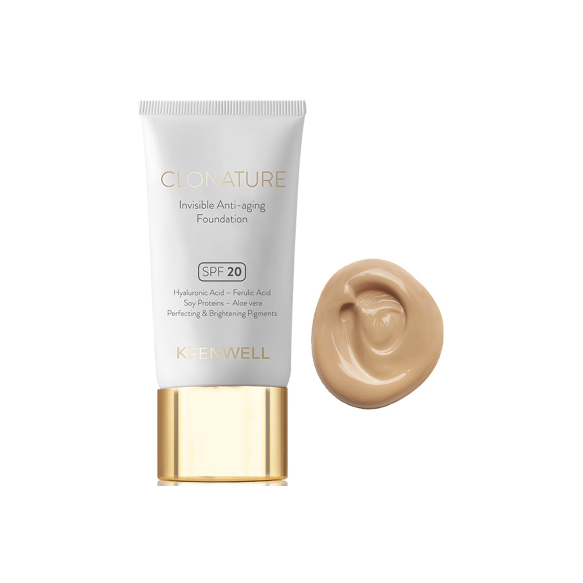 KEENWELL CLONATURE jauninantis makiažo pagrindas SPF20, 30 ml