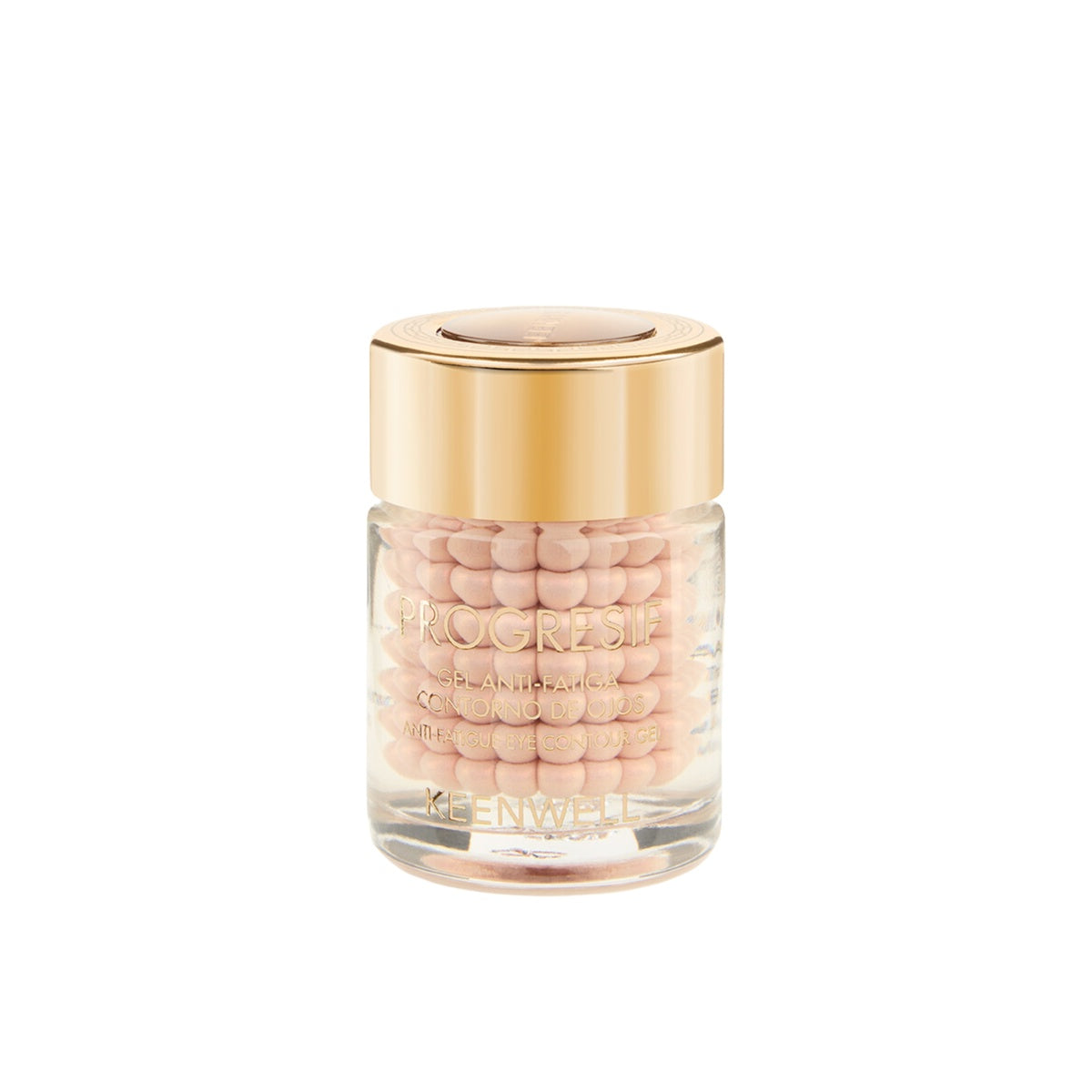 KEENWELL PROGRESIF nuovargio požymius mažinantis paakių gelis su kremo sferomis, 15ml