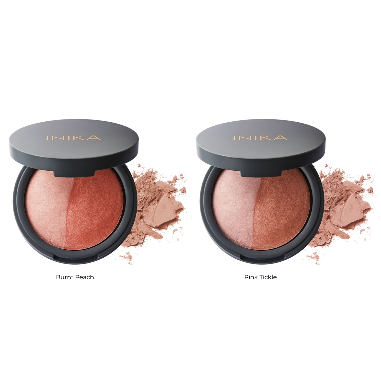 INIKA ORGANIC, kompaktiniai mineraliniai skaistalai duo, 6.5 g