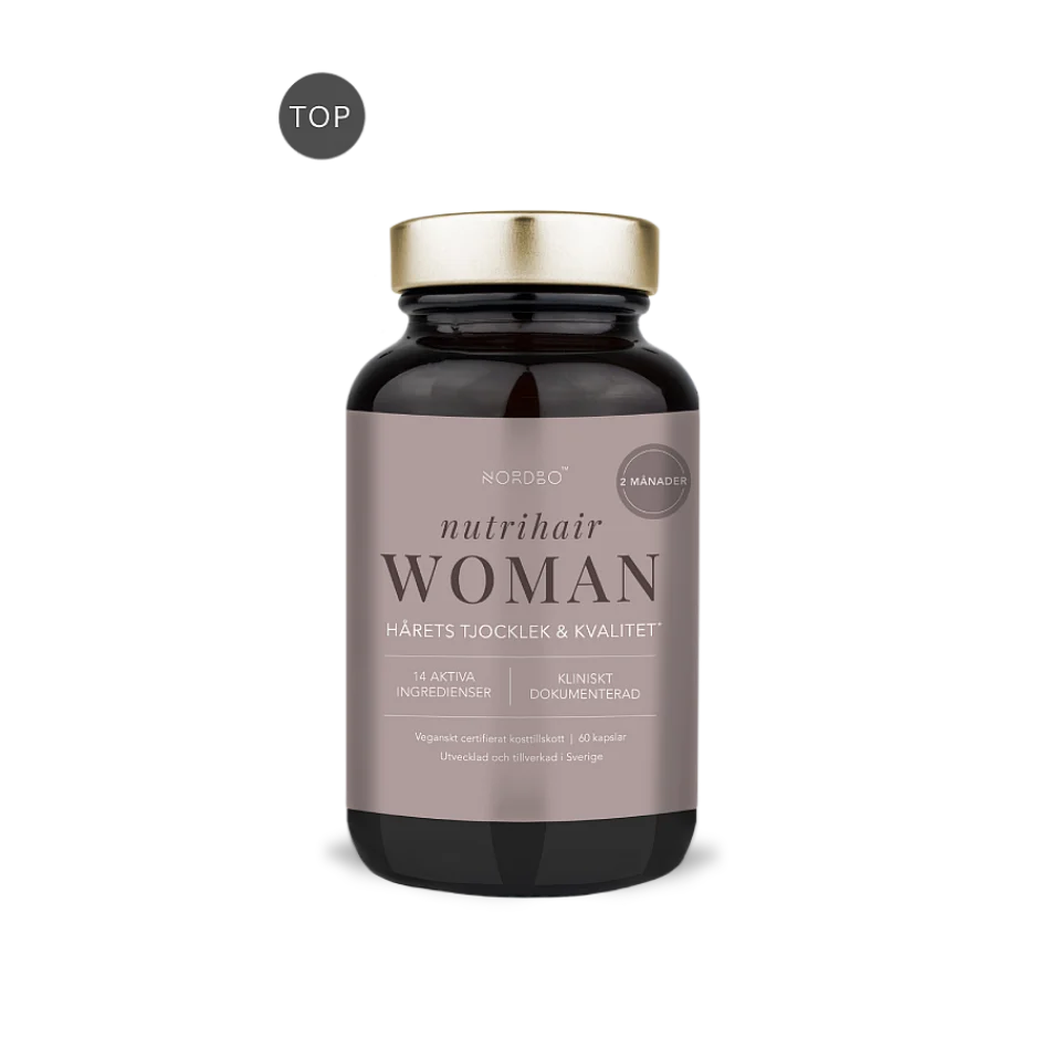 NORDBO Nutrihair Woman kompleksas moterų plaukų augimui, 60 kapsulių