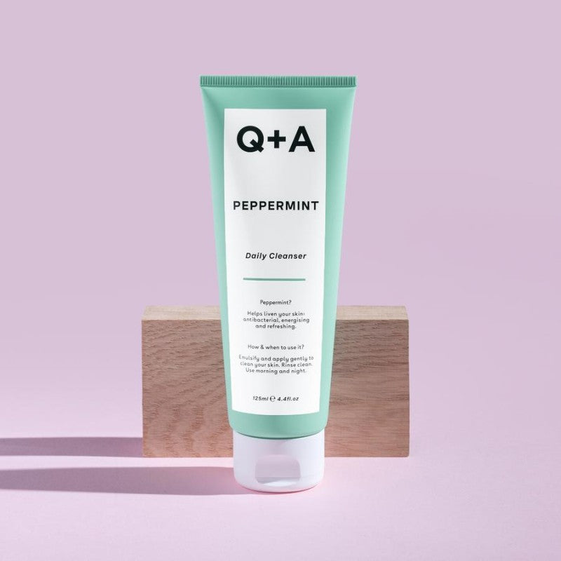 Q+A, Peppermint Daily Cleanser Kasdienis veido prausiklis, 125ml