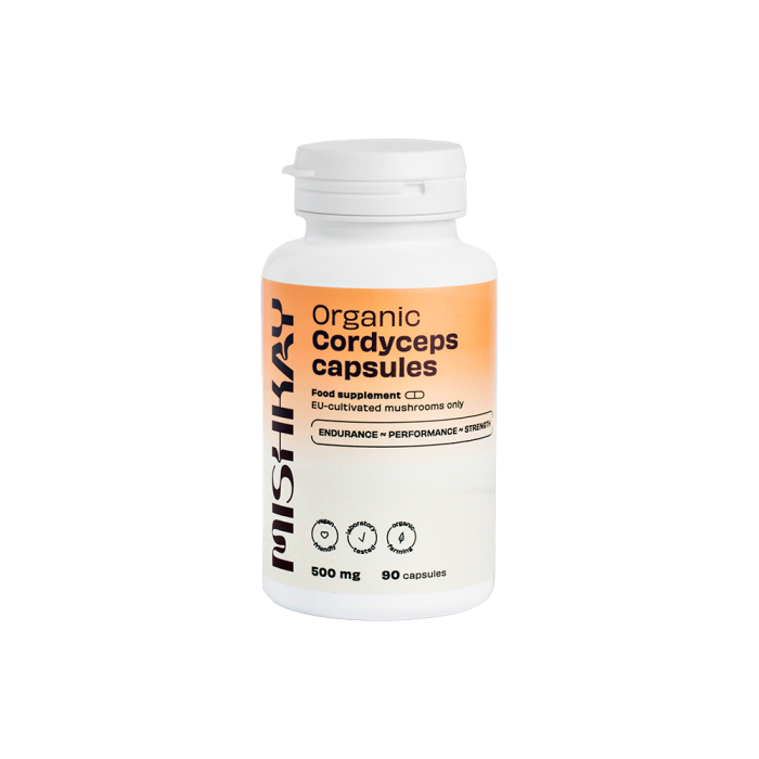 PJAUNU GRYBĄ,  EKO grybų kapsulės (reishi, kininis kordicepsas, maitake), 90 kapsulių