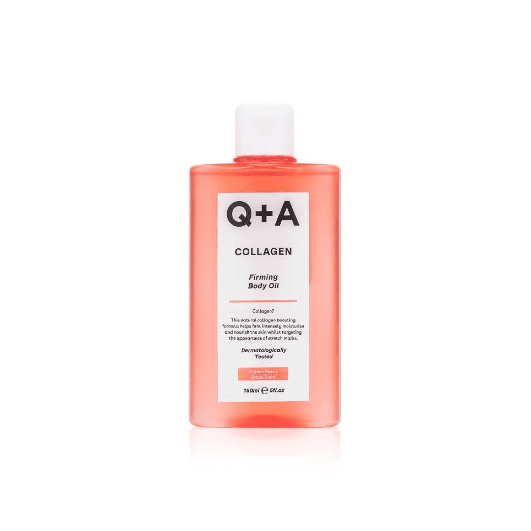 Q+A, Collagen Firming Body Oil Stangrinamasis kūno aliejus, 150ml