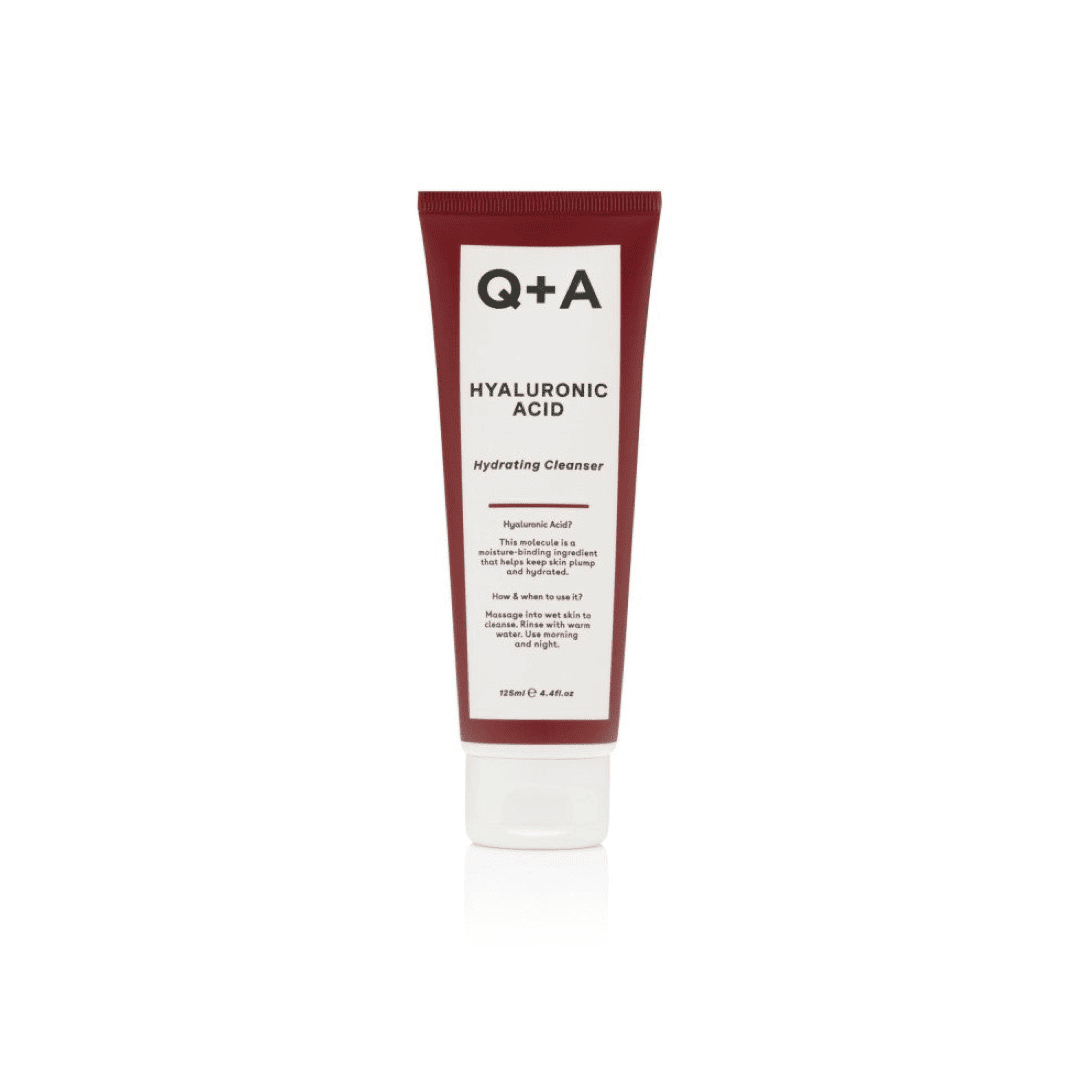 Q+A, Hyaluronic Acid Hydrating Cleanser Drėkinamasis veido prausiklis su hialuronu, 125ml