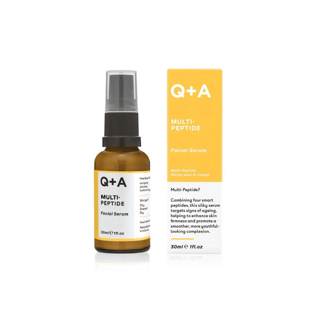 Q+A, Multi-Peptide Facial Serum Veido serumas su peptidais, 30ml