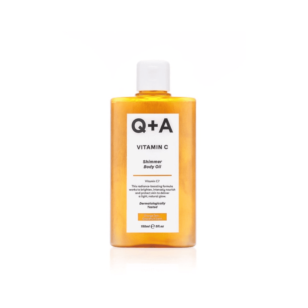 Q+A, Vitamin C Shimmer Body Oil Žėrintis kūno aliejus, 150ml