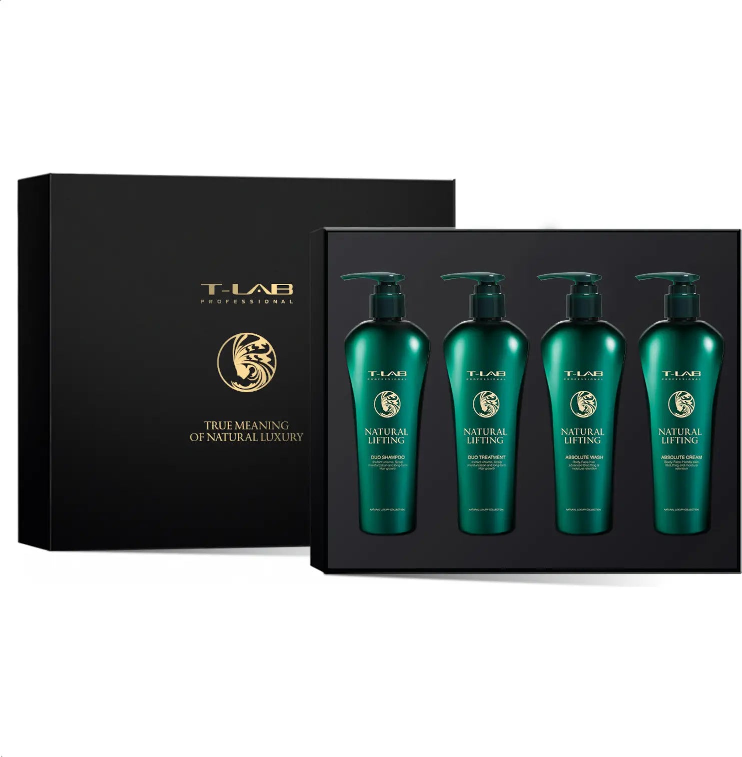 T-LAB Professional Natural Lifting Whole Body Set Rinkinys ploniems plaukams ir kūnui