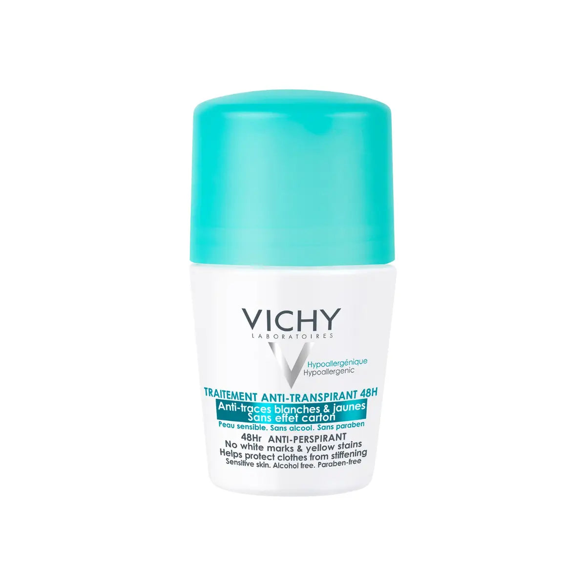 VICHY rutulinis dezodorantas antiperspirantas 48H, nepaliekantis žymių, 50 ml