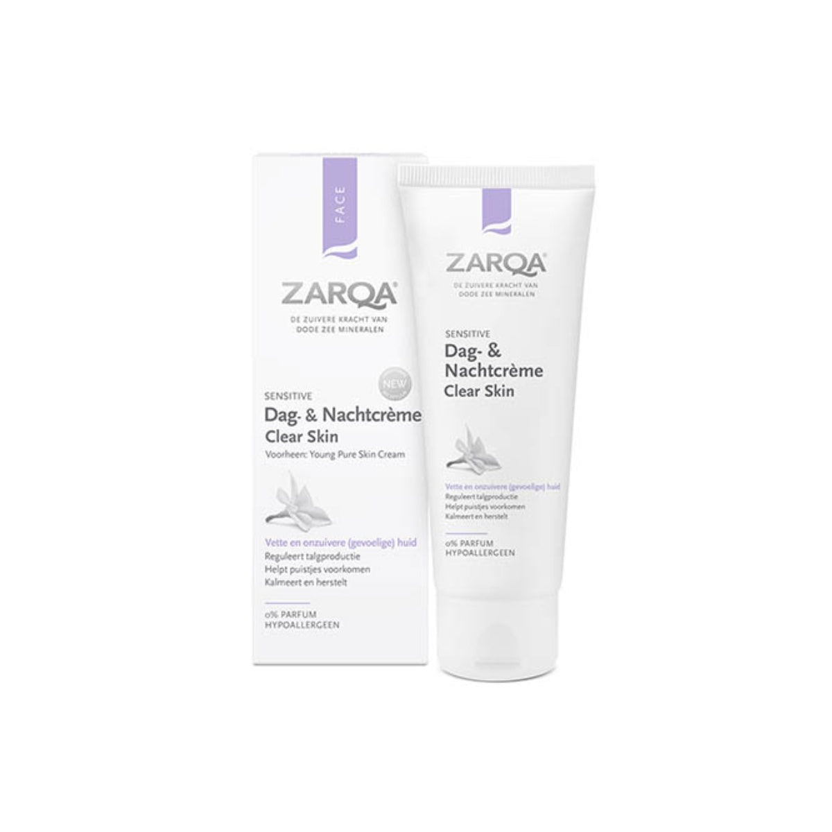 ZARQA CLEAR SKIN veido kremas į aknę linkusiai odai, 75 ml