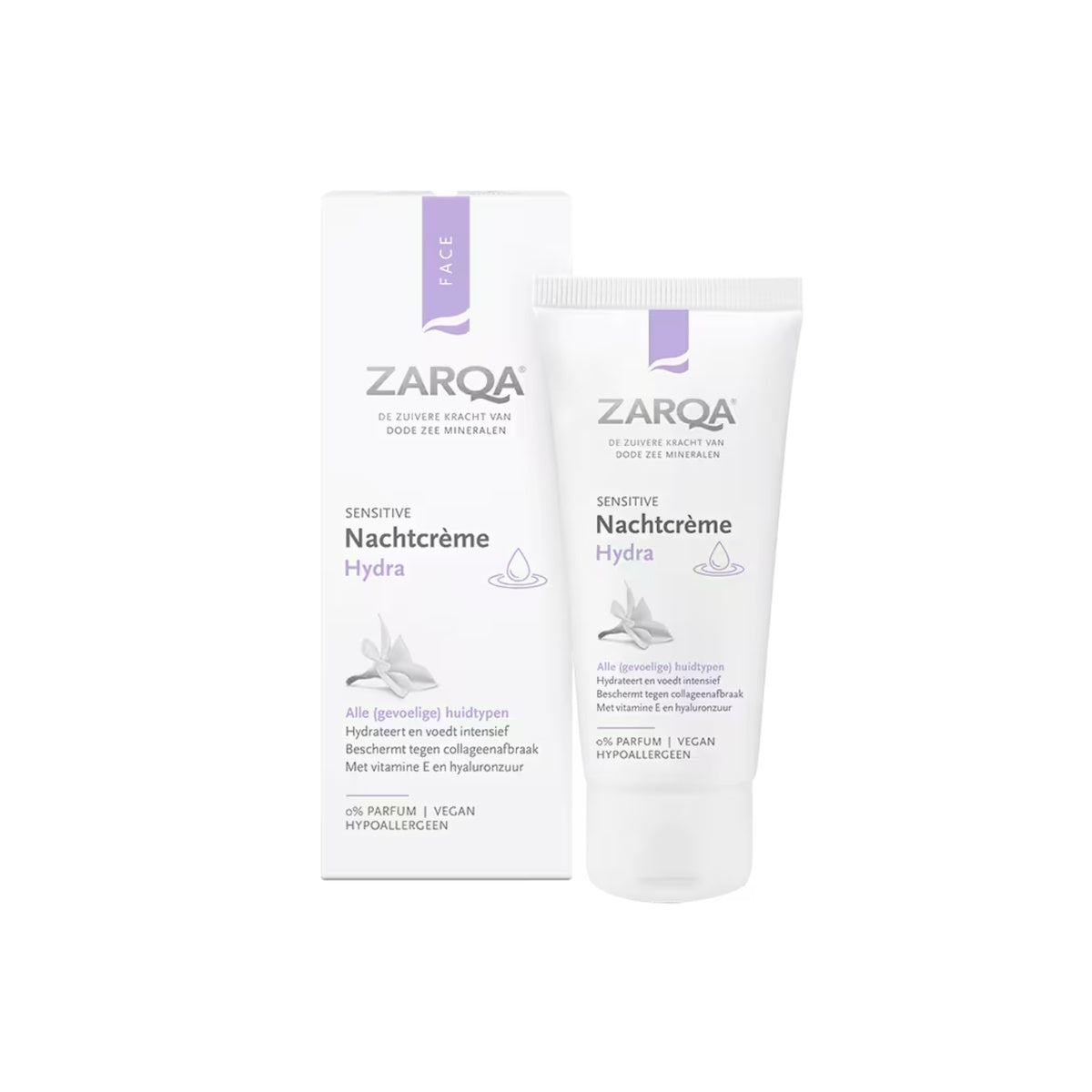 ZARQA drėkinamasis naktinis veido kremas, 50 ml