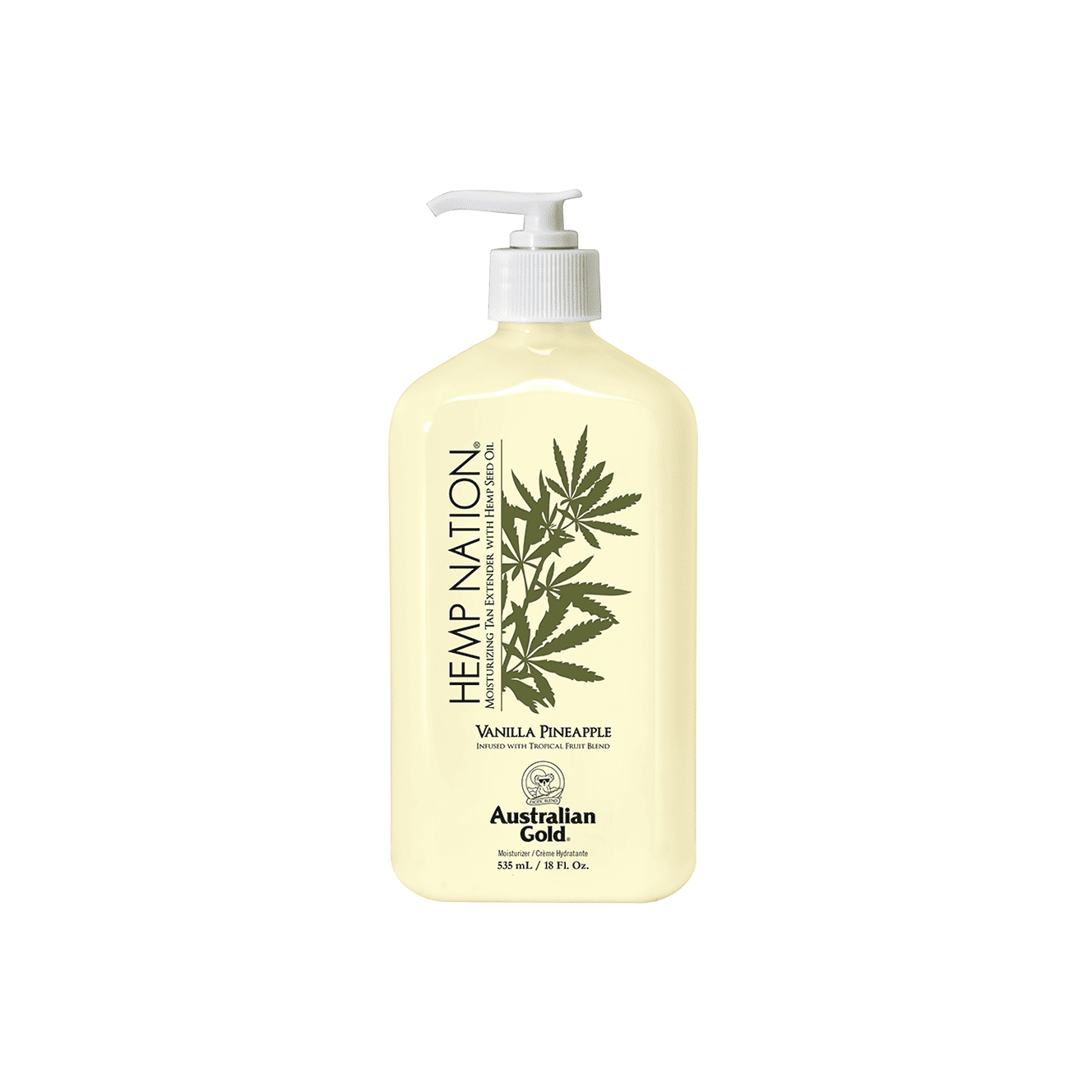 AUSTRALIAN GOLD HEMP NATION VANILLA PINEAPPLE BODY LOTION kasdienis kūno kremas 535ml