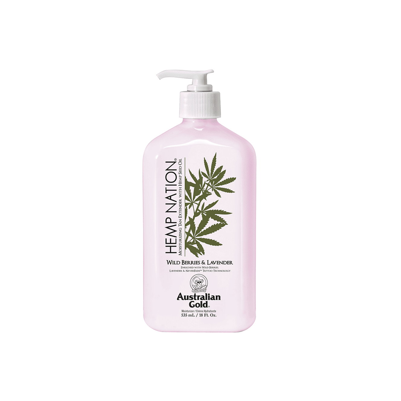 AUSTRALIAN GOLD HEMP NATION WILD BERRIES & LAVENDER BODY LOTION kasdienis kūno kremas 535ml