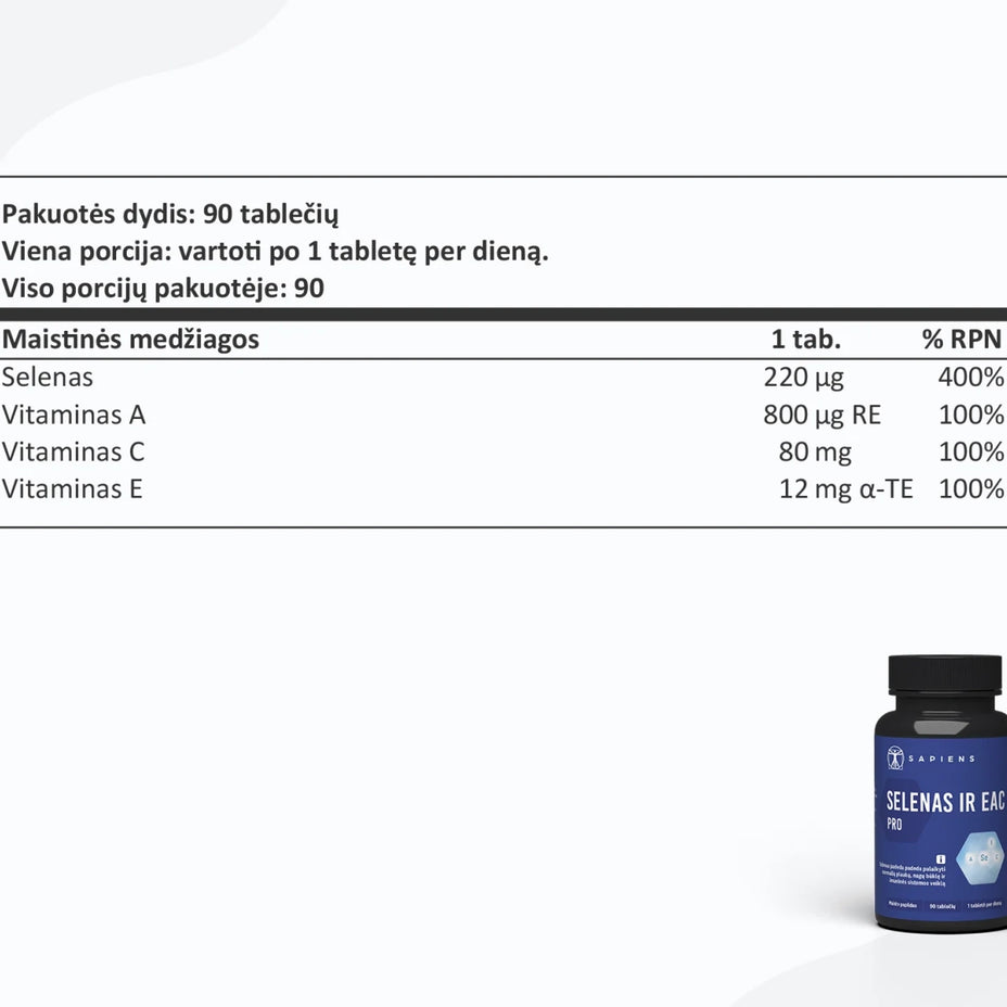 SAPIENS, Vitaminų rinkinys GROŽIUI, 1 vnt