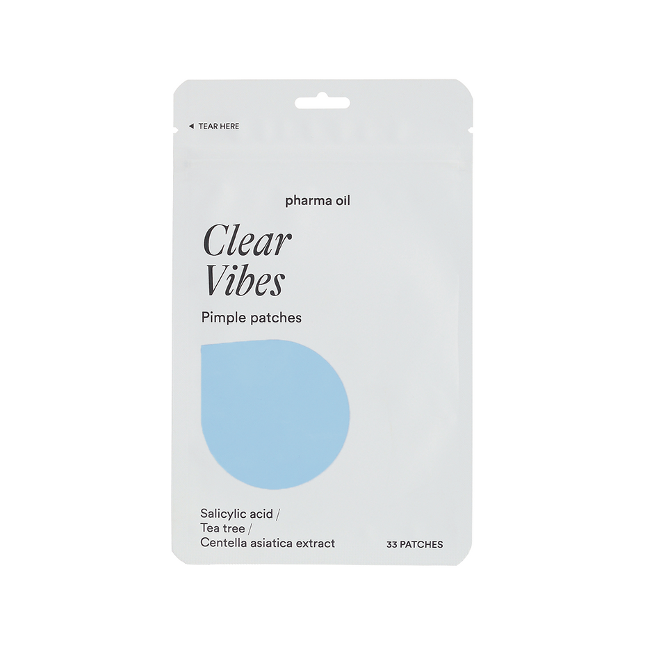 PHARMA OIL, spuogų lipdukai  CLEAR VIBES , 33 vnt.