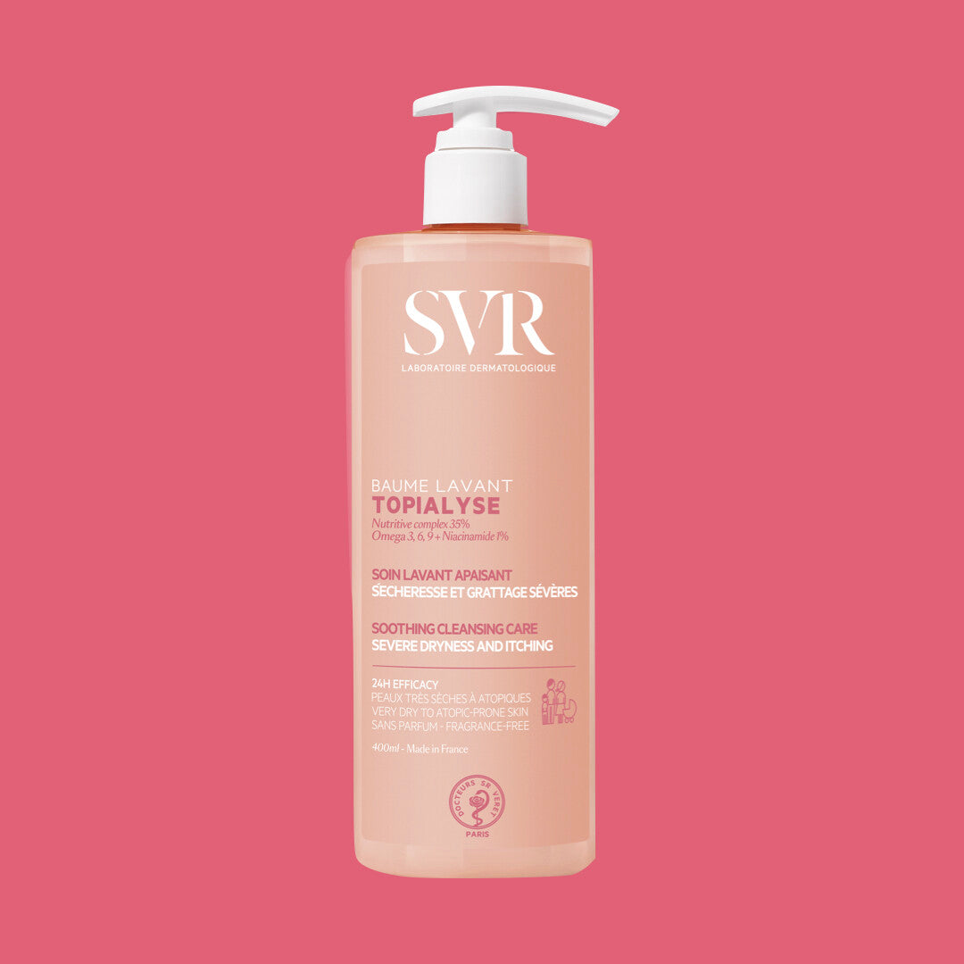 SVR kūno prausiklis itin sausai, atopiškai odai TOPIALYSE BAUME LAVANT, 400 ml