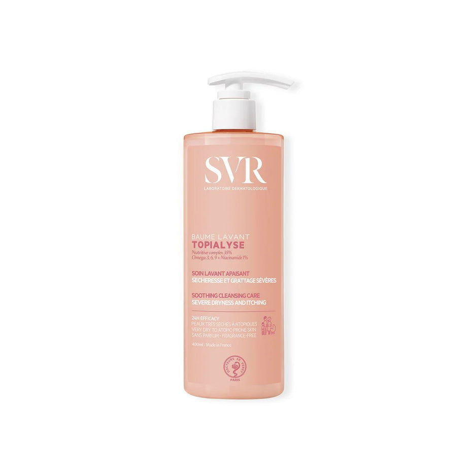 SVR kūno prausiklis itin sausai, atopiškai odai TOPIALYSE BAUME LAVANT, 400 ml