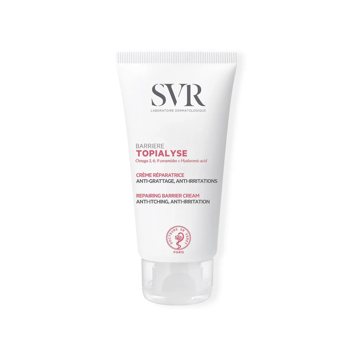 SVR barjerinis kremas į sudirgimus ir niežulį linkusiai odai TOPIALYSE BARRIERE, 50 ml