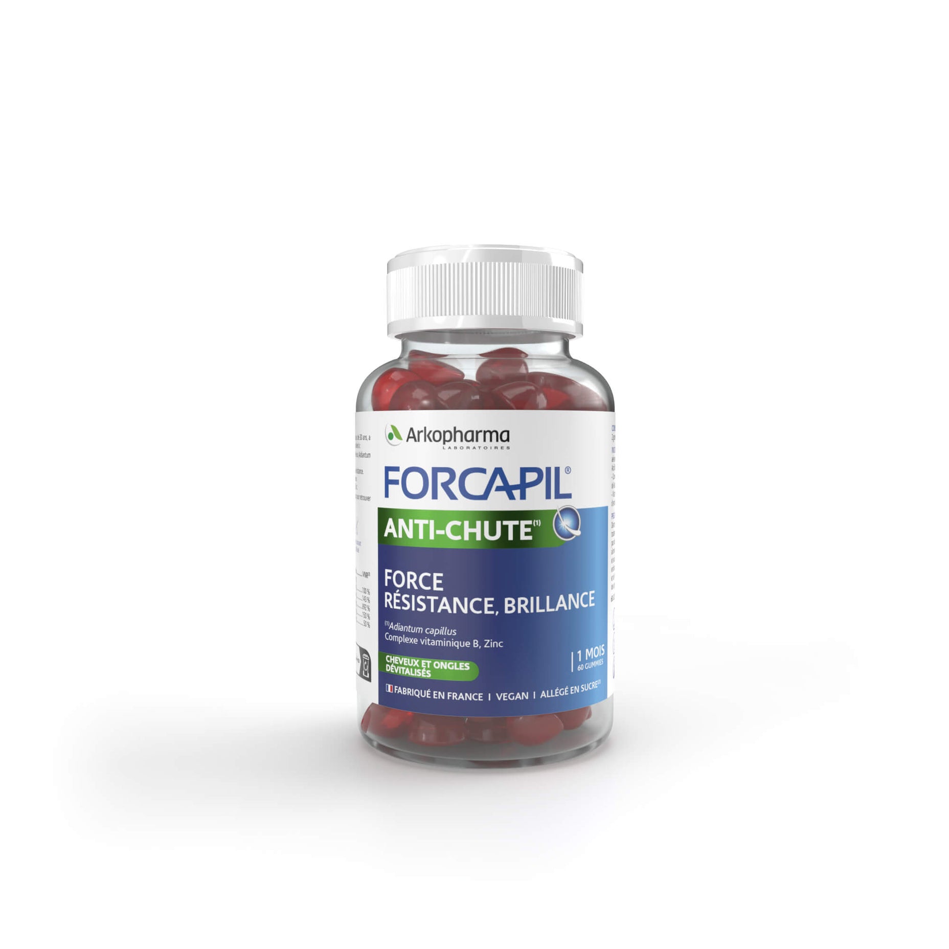 FORCAPIL® ANTI-CHUTE, maisto papildas nuo plaukų slinkimo, 60 guminukų